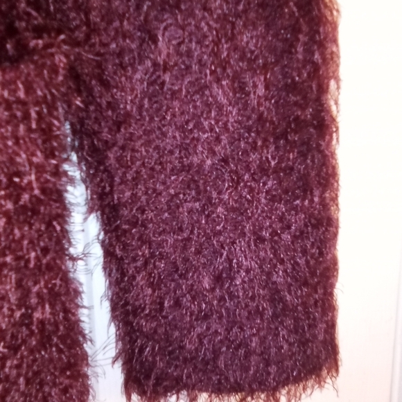 Maurices Plush Burgundy Cardigan - Picture 2 of 4